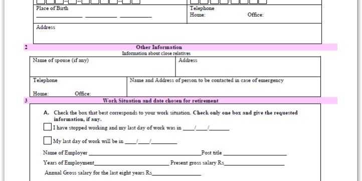 Application for Normal Retirement